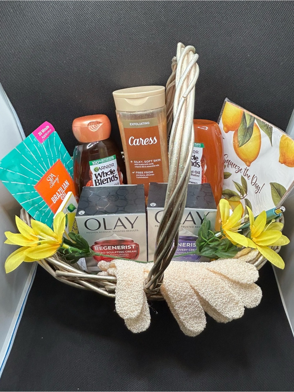 Golden Sparkle Pamper Basket 
Mother’s Day Gift Basket